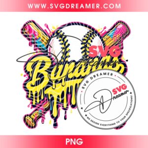 Banana Baseball PNG Design, Baseball Lover School Mascot PNG