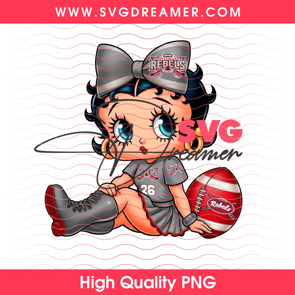 Betty Boop Rosemead Rebels Football PNG 4 Betty Boop Rosemead Rebels Football PNG