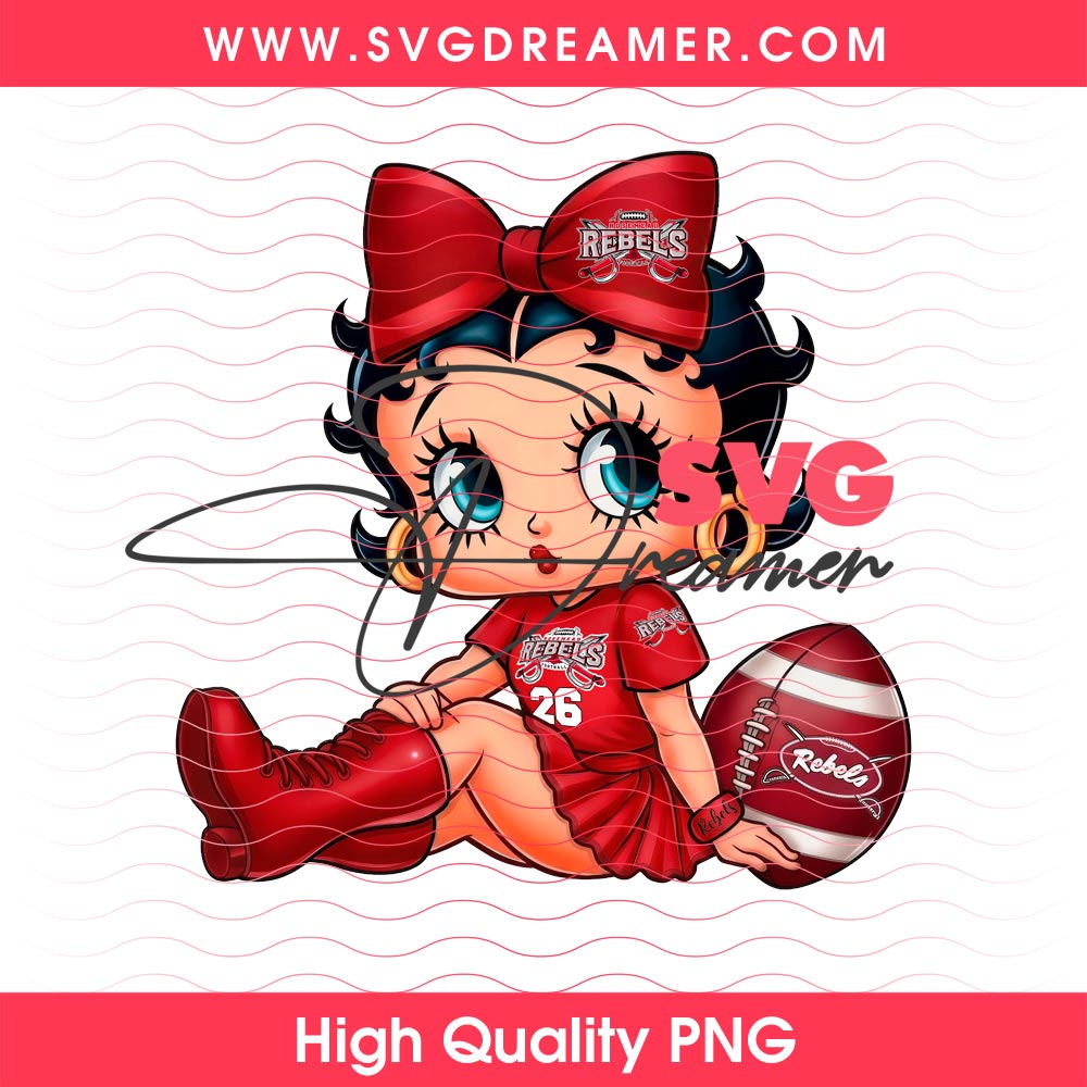 Betty Boop Rosemead Rebels Football PNG 2 Betty Boop Rosemead Rebels Football PNG 2