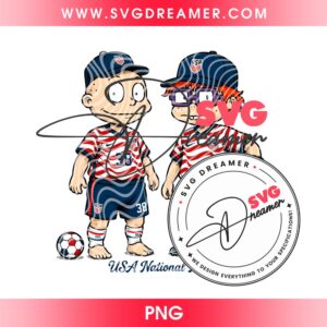 Cartoon USA Nation Team World Cup 2026 PNG, Patriotic USA Soccer Design PNG, USA Football World Cup 26 PNG