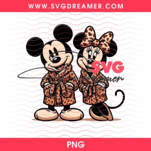 Disney Mickey Minnie Wearing Leopard Outfits PNG 3 Disney Mickey Minnie Wearing Leopard Outfits PNG