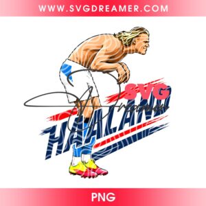 Erling Haaland Norway Football PNG Design, Haaland Goal Celebration PNG File, Erling Haaland World Cup 2026 PNG