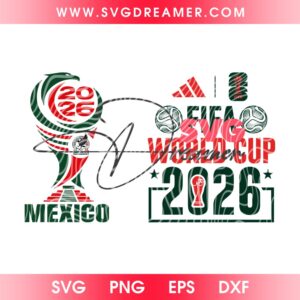 FIFA World Cup 2026 Trophy Mexico Soccer SVG PNG, Mexico World Cup Shirt Design PNG SVG