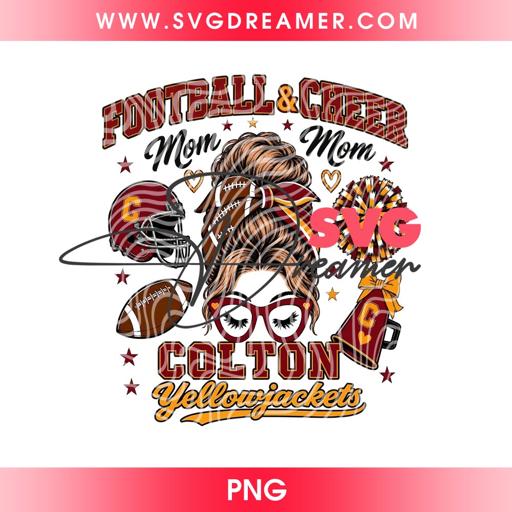 Football And Cheer Mom Colton PNG 2 Football And Cheer Mom Colton PNG