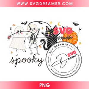 Funny Hanging Ghosts Halloween PNG Design, Haunted House PNG File, Halloween Pumpkin Season 2026 PNG