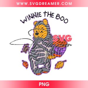 Funny Winnie The Boo PNG, Disney Pooh Bear Halloween Parody PNG