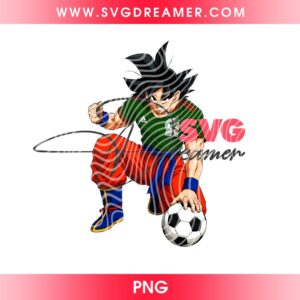 Goku Mexico Soccer PNG Bundle, Anime Dragonball Goku Mexican PNG, FIFA World Cup 2026 Anime Characters PNG Bundle 9 Goku Mexico Soccer PNG Bundle 3