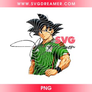Goku Mexico Soccer PNG Bundle, Anime Dragonball Goku Mexican PNG, FIFA World Cup 2026 Anime Characters PNG Bundle 10 Goku Mexico Soccer PNG Bundle 4