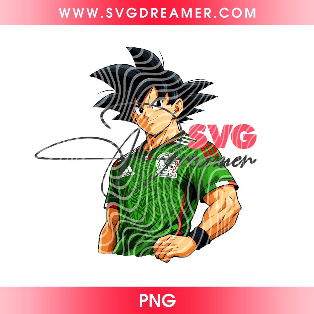 Goku Mexico Soccer PNG Bundle, Anime Dragonball Goku Mexican PNG, FIFA World Cup 2026 Anime Characters PNG Bundle 5 Goku Mexico Soccer PNG Bundle 4