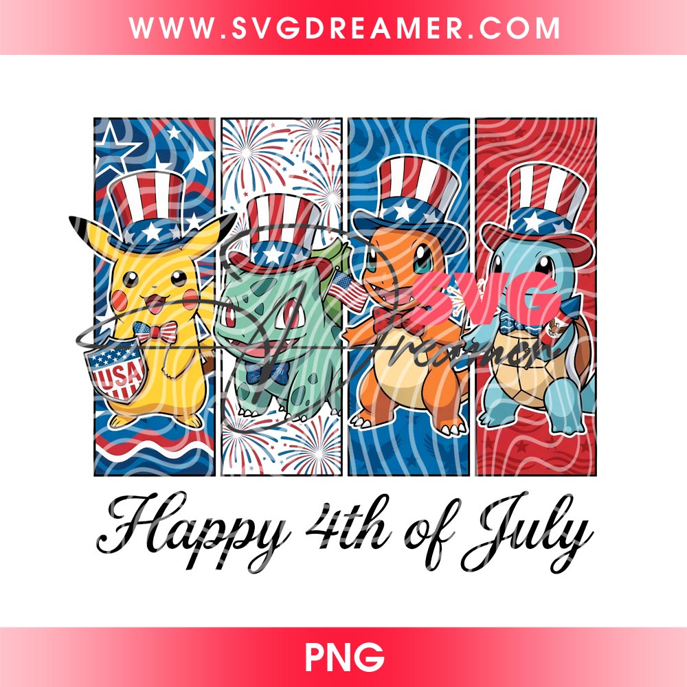 Happy 4th Of July Pokemon PNG Design, Pokemon America Celebration PNG, USA Aniversary 250 Years PNG 2 Happy 4th Of July Pokemon PNG Design, Pokemon America Celebration PNG, USA Aniversary 250 Years PNG