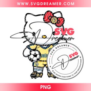Hello Kitty Club America PNG, Sanrio Cartoon Hello Kitty Soccer Player PNG