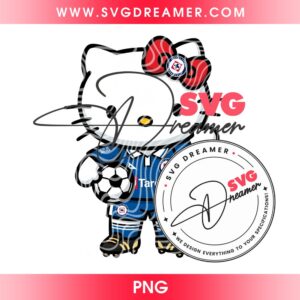 Hello Kitty Cruz Azul Soccer Team PNG, Sanrio Hello Kitty America Football Club PNG