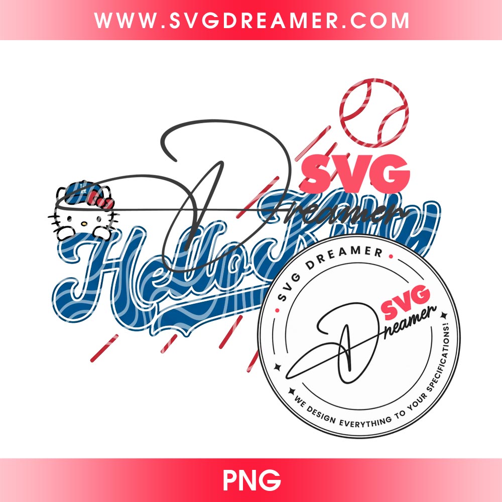 80+ Hello Kitty Los Angeles Dodgers PNG, All Designs LA Dodgers Hello Kitty by SVG Dreamer 6 Hello Kitty Dodgers Logo Digital Design PNG