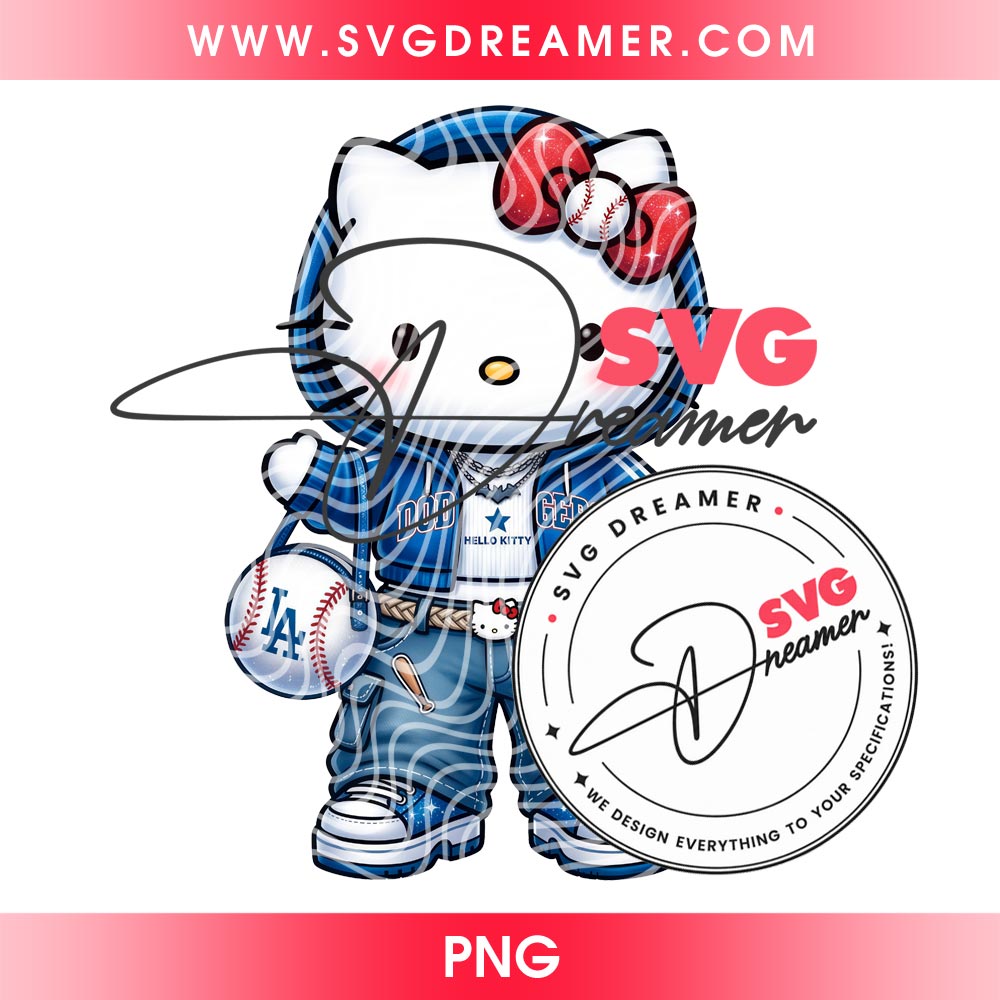 80+ Hello Kitty Los Angeles Dodgers PNG, All Designs LA Dodgers Hello Kitty by SVG Dreamer 8 Hello Kitty LA Dodgers Y2K Style PNG Hello Kitty Baseball Los Angeles Dodgers Design PNG 2