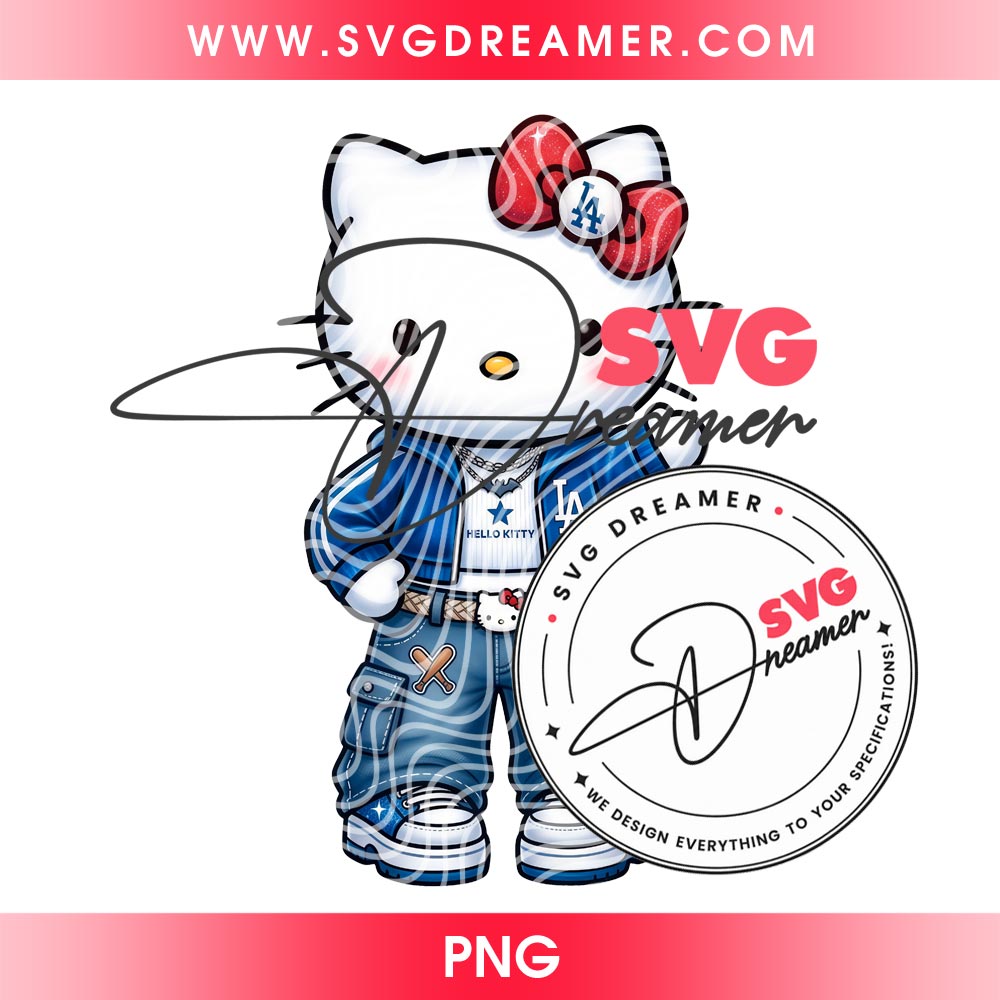 80+ Hello Kitty Los Angeles Dodgers PNG, All Designs LA Dodgers Hello Kitty by SVG Dreamer 7 Hello Kitty LA Dodgers Y2K Style PNG Hello Kitty Baseball Los Angeles Dodgers Design PNG 3