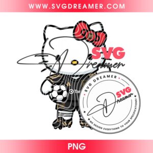 Hello Kitty LAFC PNG, Sanrio Cartoon Hello Kitty Los Angeles Soccer Player PNG