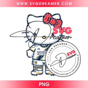 Hello Kitty Los Angeles Galaxy PNG, Cute Hello Kitty LA Galaxy Soccer Player PNG