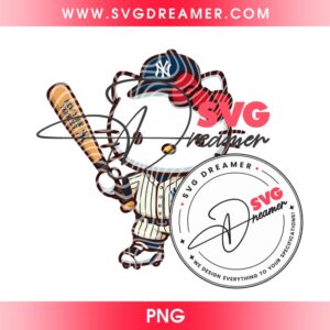 Hello Kitty NY Yankees Baseball Player PNG, MLB New York Yankees Hello Kitty Sanrio Cartoon PNG