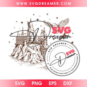 Hogwarts Castle SVG PNG, Magical Wizard Castle SVG PNG