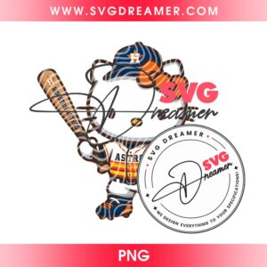 Houston Astros Hello Kitty Baseball Player PNG, MLB Astros Team Hello Kitty Sanrio Cartoon PNG