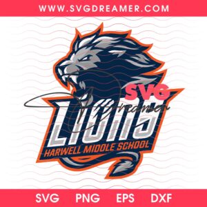 Lions Harwell Logo SVG PNG Digital Download 1
