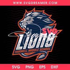 Lions Harwell Logo SVG PNG Digital Download 2