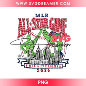 MLB All-Star Game 2026 Philadelphia PNG File, Phillies Phanatic MLB All-Star Game 2026 PNG Design