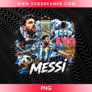 Messi PNG Football Halftone For Shirt Design PNG, Argentina Soccer World Cup 2026 PNG, Lionel Messi Halftone PNG