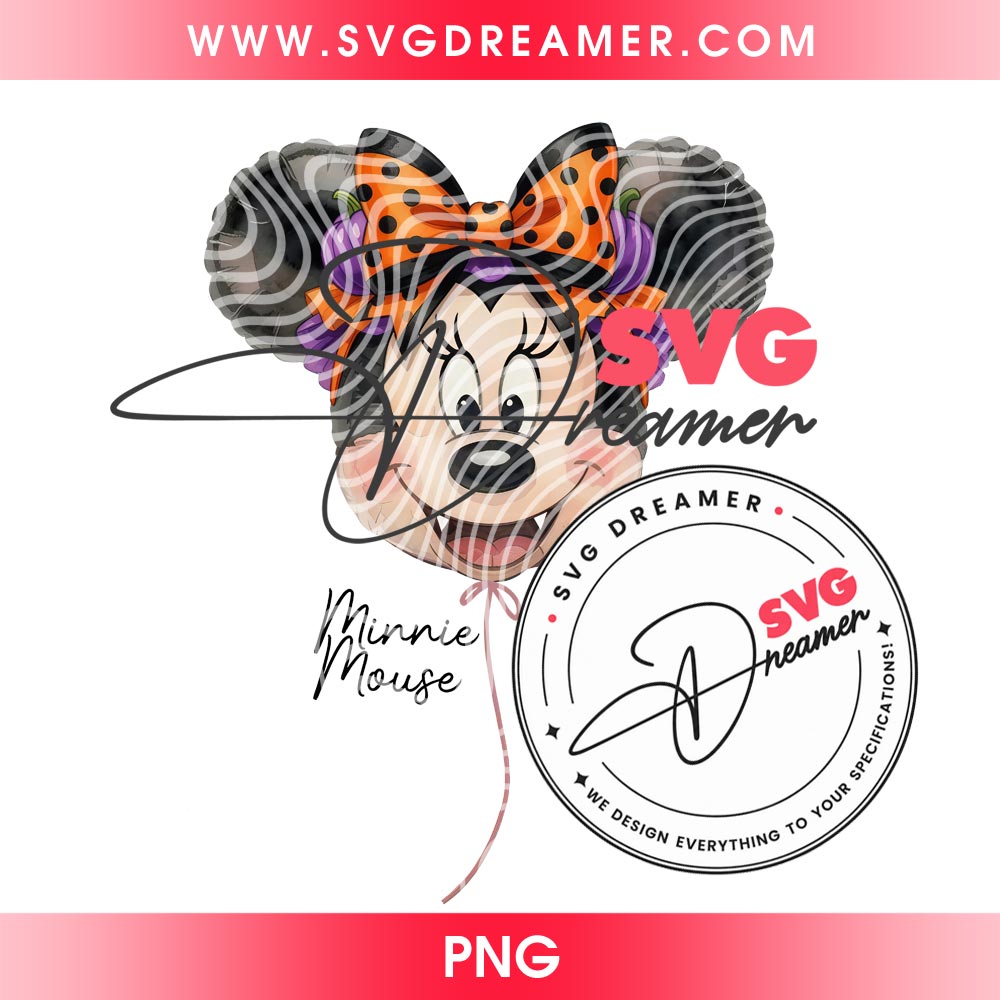 Mickey Minnie Mouse Halloween Balloon PNG, Cute Halloween Mouse Couple PNG, Witch Hat Pumpkin Bow PNG 3 Mickey Minnie Mouse Halloween Balloon PNG 2