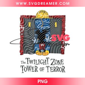 Mickey Mouse Tower Of Terror PNG Design, The Twilight Zone Tower of Terror PNG File, Disney Halloween Ride PNG