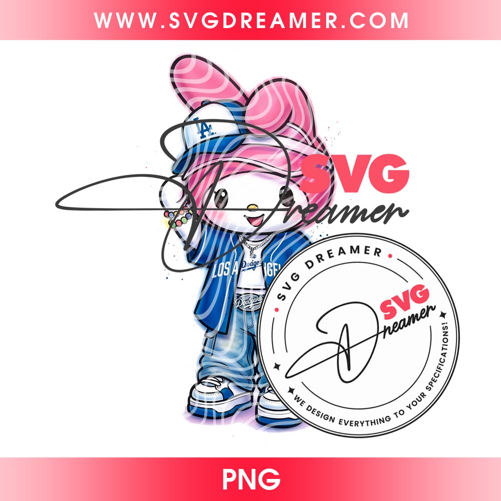 My Melody LA Dodgers Y2K Style PNG, Sanrio Baseball Los Angeles Dodgers Design PNG 2 My Melody LA Dodgers Y2K Style PNG, Sanrio Baseball Los Angeles Dodgers Design PNG