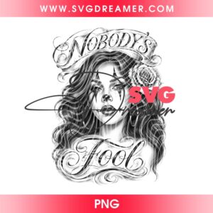 Nobody's Fool PNG Halftone Design