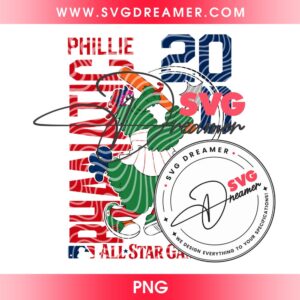 Phillie Phanatic MLB All Star 2026 PNG, Philadelphia Phillies Baseball Mascot PNG, All Star Game 2026 PNG 1