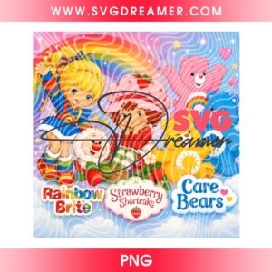 Rainbow Brite Strawberry Shortcake And Care Bears PNG