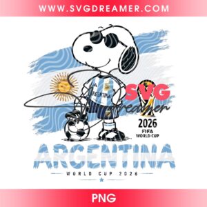 Snoopy Argentina World Cup 2026 PNG, Peanuts Argentina Soccer Team PNG