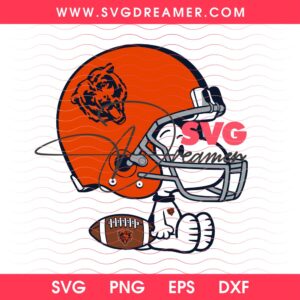 Snoopy Chicago Bears Football SVG PNG