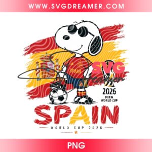 Snoopy Spain World Cup 2026 PNG, Peanuts Espana Soccer PNG
