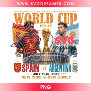 Spain vs Argentina World Cup Final 2026 PNG Design, Lamine Yamal vs Messi World Cup 2026 PNG File, FIFA World Cup Final 2026 PNG File