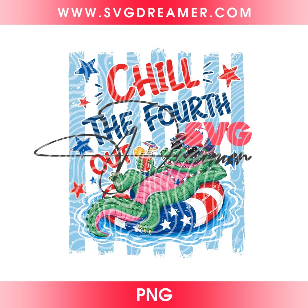 Stripes Chill The Fourth Out Design PNG, Patriotic Alligator 04th Of July PNG, Retro USA Vibes Independence Day PNG 1 Stripes Chill The Fourth Out Design PNG, Patriotic Alligator 04th Of July PNG, Retro USA Vibes Independence Day PNG