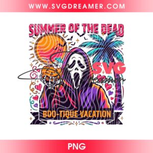 Summerween Ghostface Bundle PNG, Funny Scary Face Summer Halloween Design PNG Bundle, Girly Spooky Season PNG 11 Summerween Ghostface Bundle PNG 4