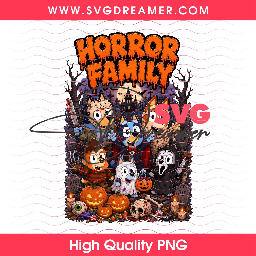 The Bluey Dog Horror Family PNG, Bluey Bingo And Friends Halloween 2027 PNG 2 The Bluey Dog Horror Family PNG, Bluey Bingo And Friends Halloween 2027 PNG