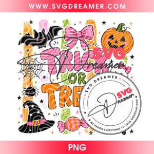 Trick Or Treat 2026 PNG, Halloween Sublimation 2026 PNG, Trendy Ghost Pumpkin Shirt Design PNG