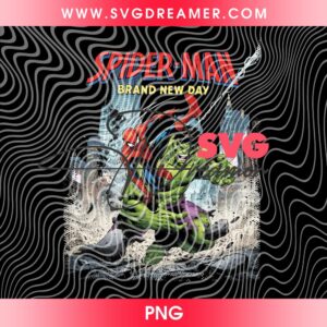 Vintage Spider Man Brand New Day PNG Halftone Design, Retro Marvel Studios Comic Superhero PNG