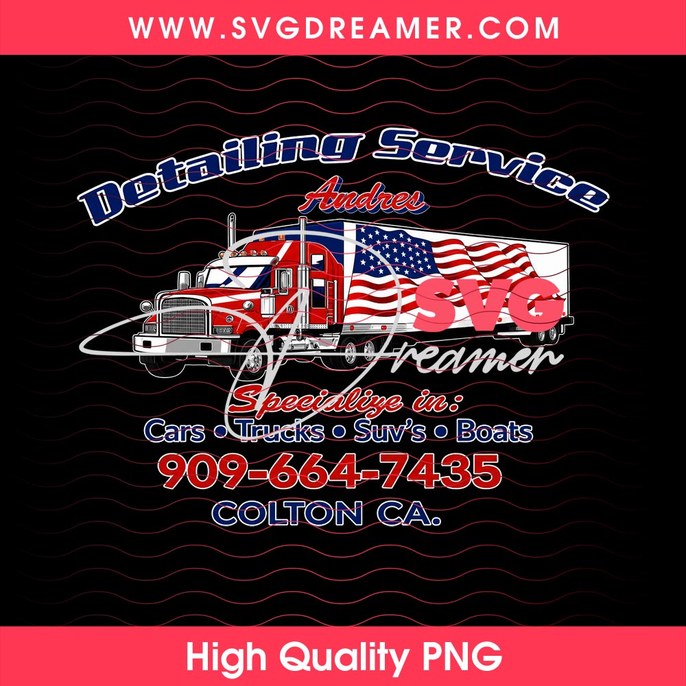 American Flag Semi Truck Detailing Service Andres Colton CA PNG 2 American Flag Semi Truck Detailing Service Andres Colton CA PNG 2