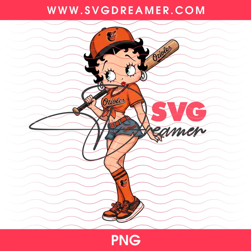 Baltimore Orioles Betty Boop PNG Design, Vintage Baseball Betty Boop Orioles PNG 2 Baltimore Orioles Betty Boop PNG Design, Vintage Baseball Betty Boop Orioles PNG