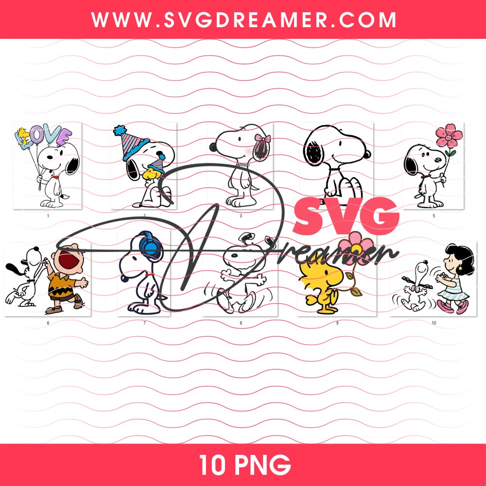 Bundle Snoopy And Friends PNG Design 2 Bundle Snoopy And Friends PNG Design
