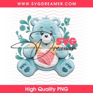 Care Bear Plush Embroidery PNG 2