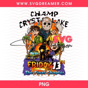 Champ Crystal Lake Jason Voorhees Cartoon PNG, Horror Cartoon Halloween Jason Slasher PNG