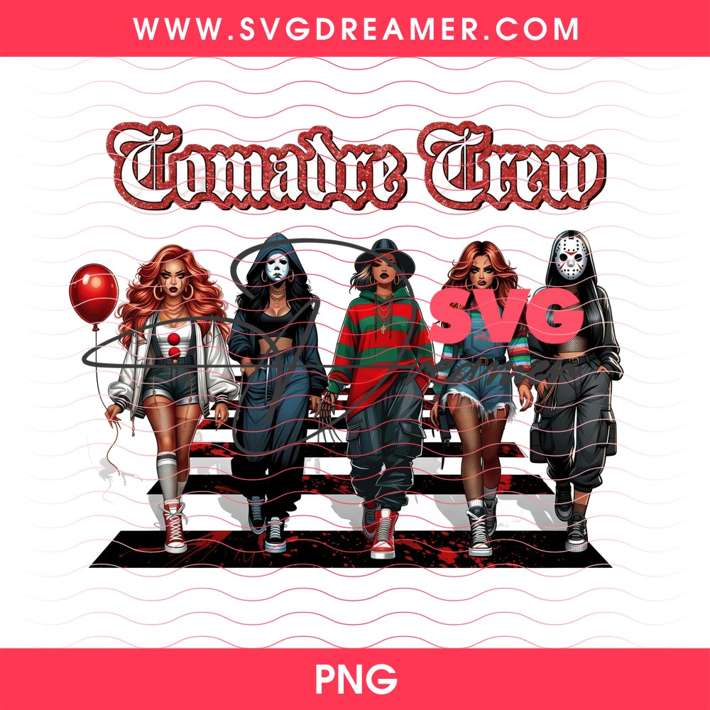 Comadre Crew Horror Girls PNG Files, Horror Friends Lady Halloween Characters PNG, Killers Friends PNG 3 Comadre Crew Horror Ladies PNG Horror Girls Halloween Characters PNG Killers Friends PNG 2