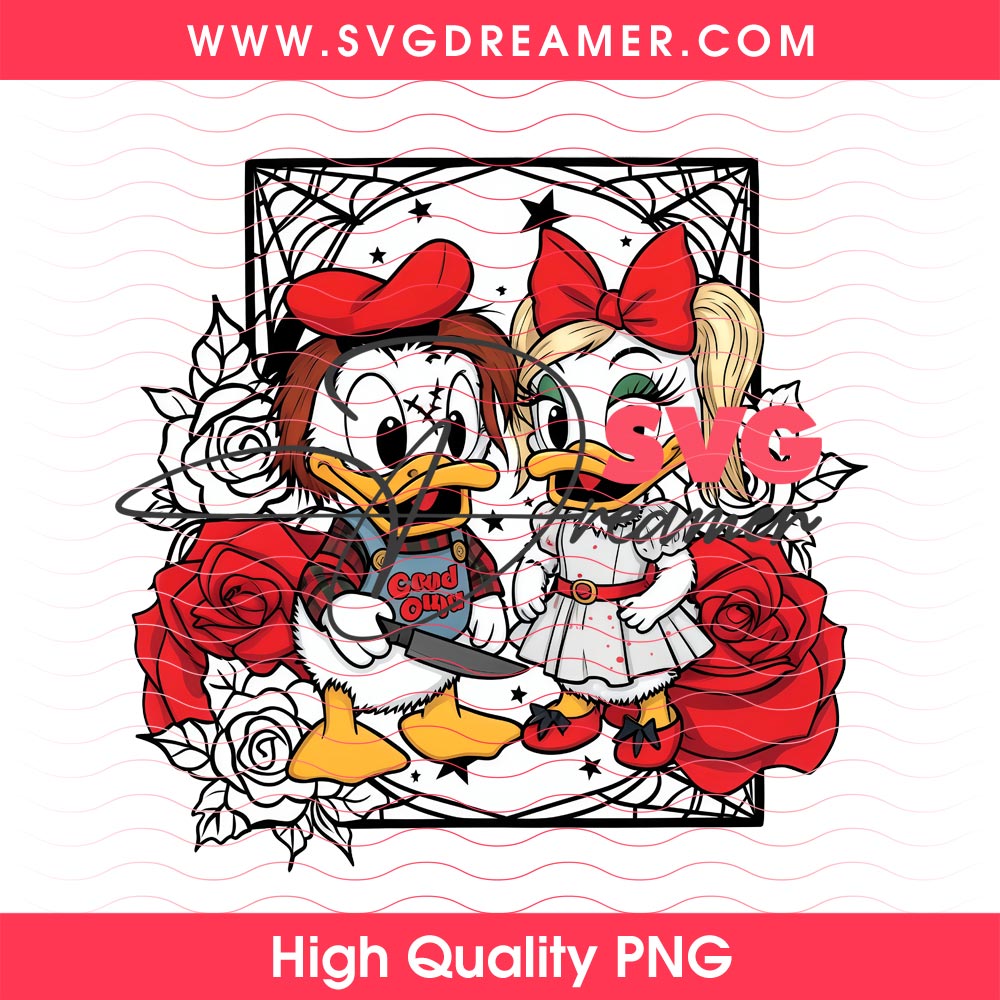 Couple Donald Daisy Duck x Chucky Tiffany PNG, Disney Horror Characters PNG, Disney Halloween PNG 1 Couple Donald Daisy Duck x Chucky Tiffany PNG, Disney Horror Characters PNG, Disney Halloween PNG